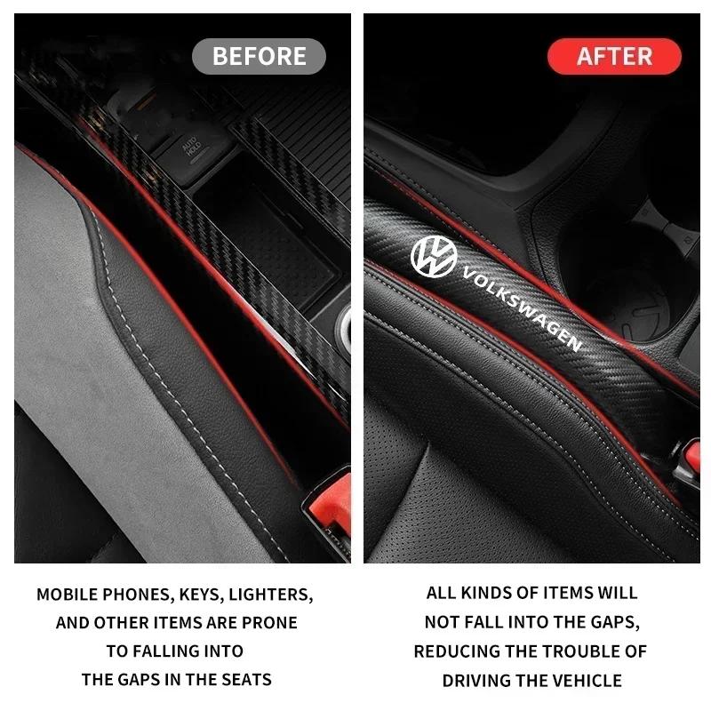 Car Seat Gap Filling Plug Cushion Side Seam Leak Proof Strip For Volkswagen VW GTI Polo Golf Passat Tiguan Arteon Touareg Taigo