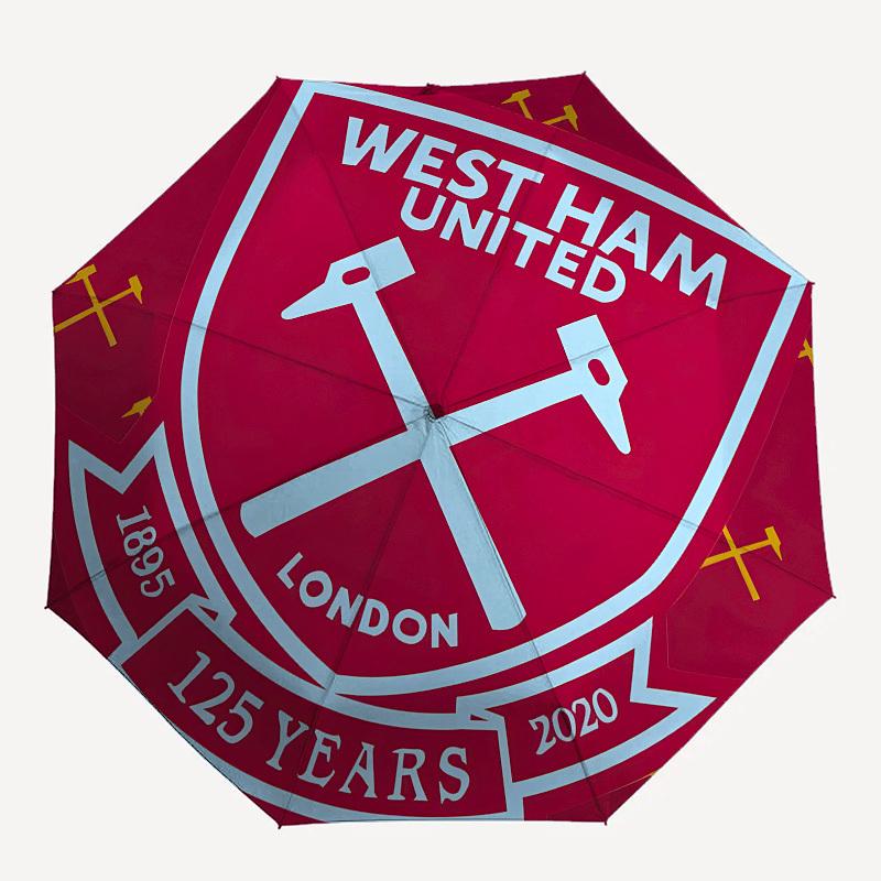 West Ham United, Automatico con Apertura e Chiusura Anniversario, Struttura a 8 Stecche Ombrello Portatile, Adatto per Uomini e Donne in Tutte le Stagioni Pe