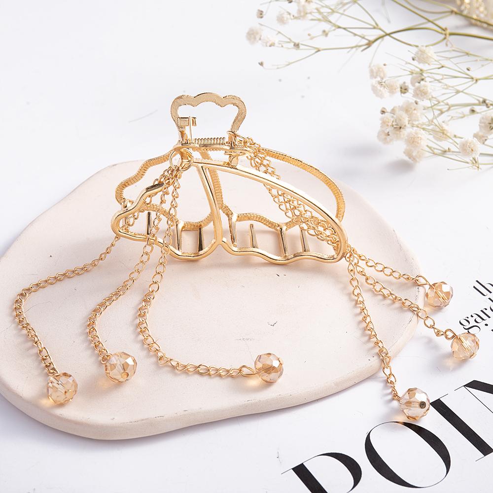 New Chinese Style Lotus Flower Tassel Hair Stick for Women Vintage Metal Safe Lock Chopstick Hair Sticks Hair Accessories