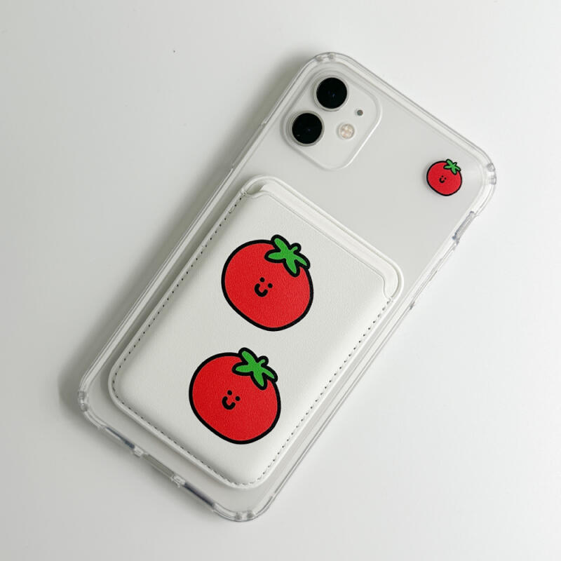 Tomato MagSafe Leather Card Holder Birthday Gift