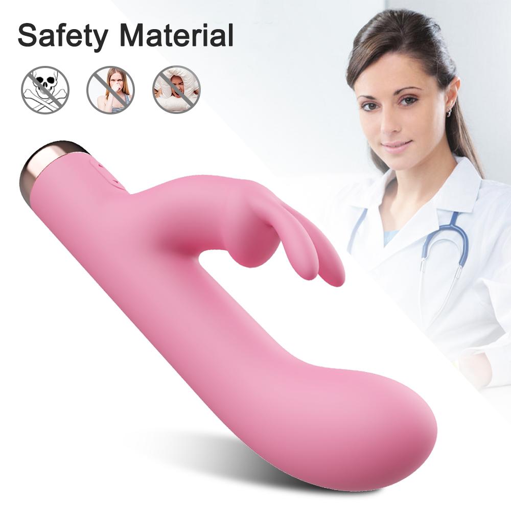 Female Vibrating Rabbit Vibrator Clitoris Stimulating G Spot Vibrator Powerful Vibrating Motor Dildo Sex Toys