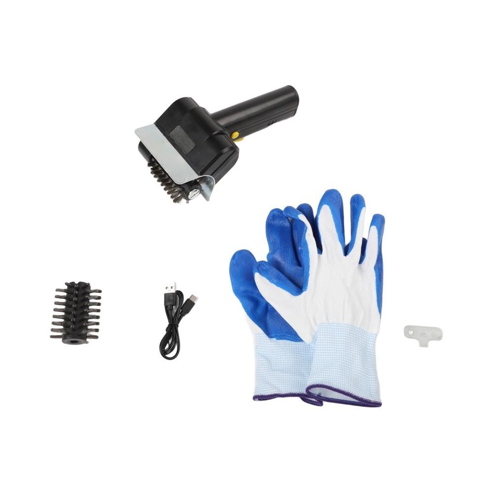 Stainless Steel Electric Grill Brush Wireless Roller Cleaner Port