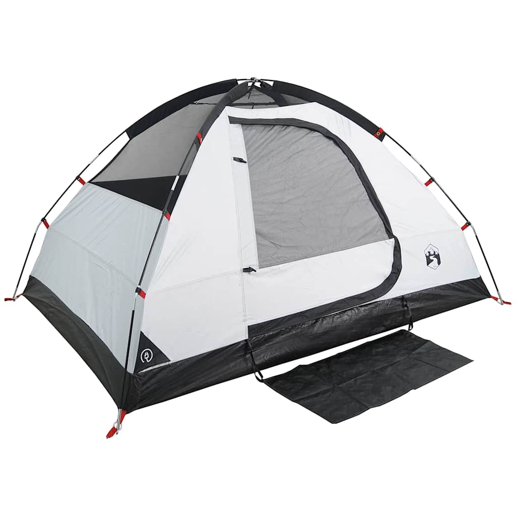Dome Camping Tent for 4 Persons White & Dark Waterproof