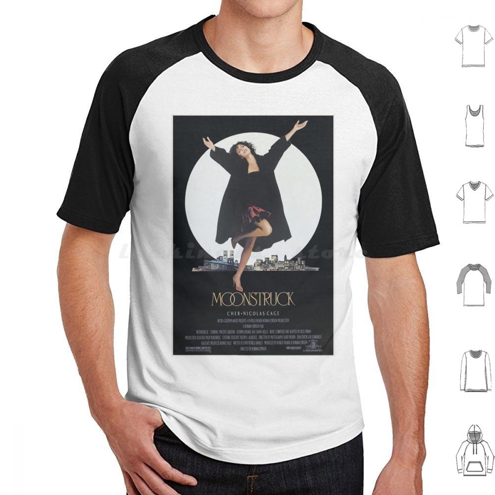 Moonstruck Poster T Shirt 6xl Cotton Cool Tee Cinema Movie Film Hottime Family Happy Love Funny