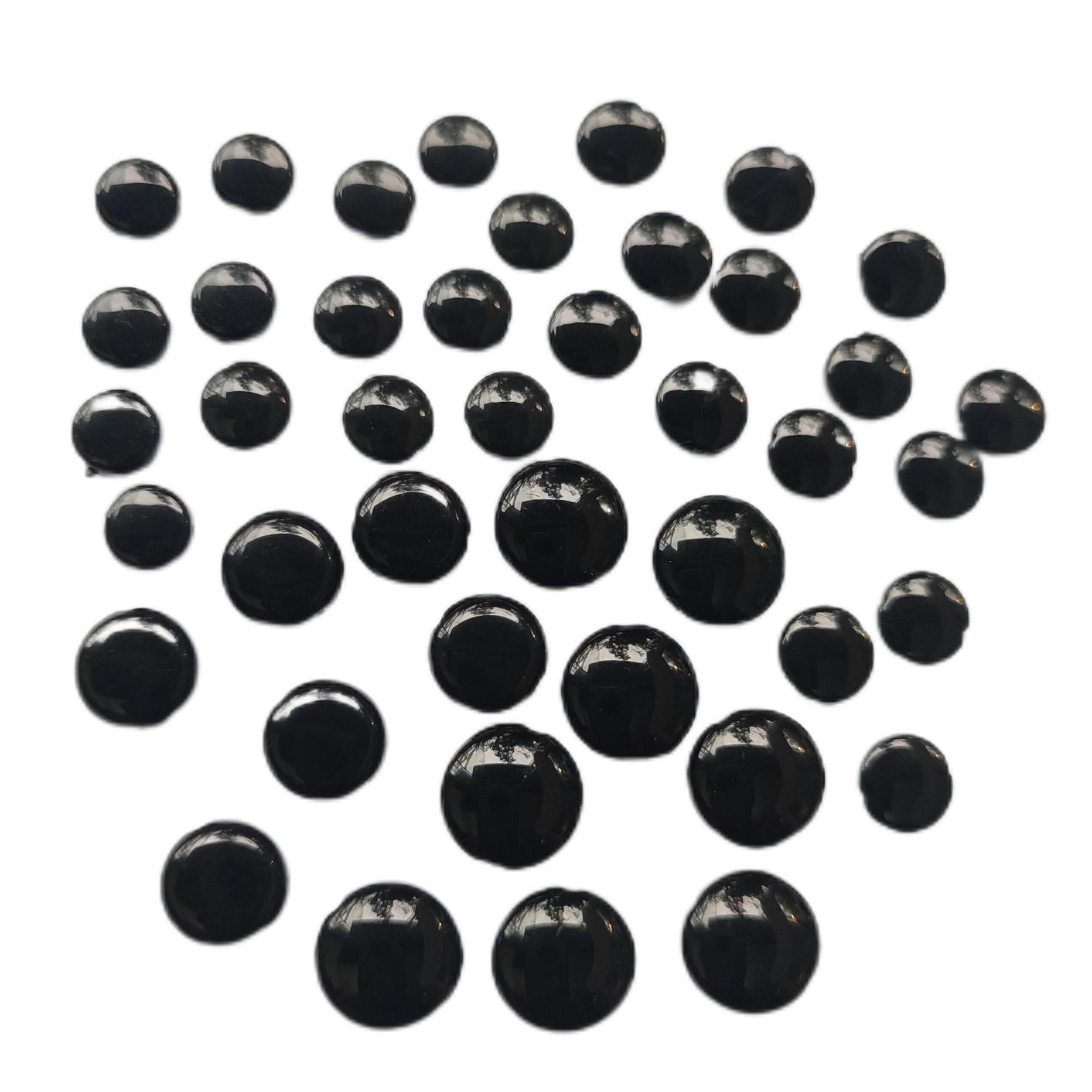 

9-14mm Black Round Flat Plastic Beads for DIY Jewelry and Crafts 10*3.5mm, Hole 1.5mm
