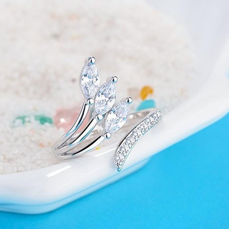 Lindon Classic Copper Alloy Zircon Ring Ladies Jewelry Wedding Promise Party Gift