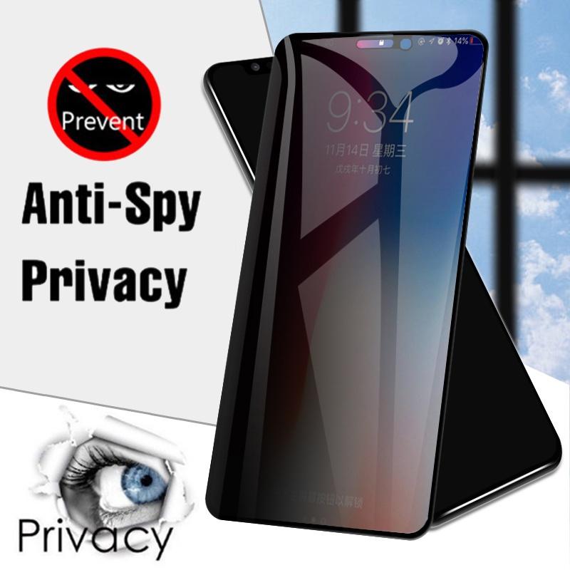 Full Anti Spyware Glass Screen Saver for iPhone 17 16 15 14 13 12 11 Pro Max 14 15 7 8 Plus XR X XS Max 6s 12 13 Mini