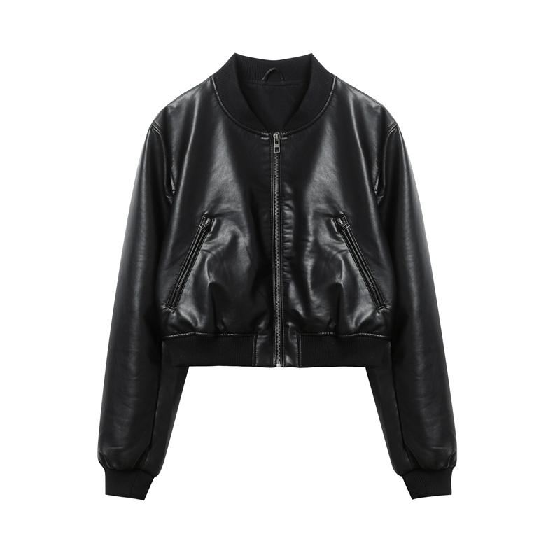 Damenmantel 2026 Neue Vintage Lederimitat Bomberjacke Mantel Cooler Stil Top