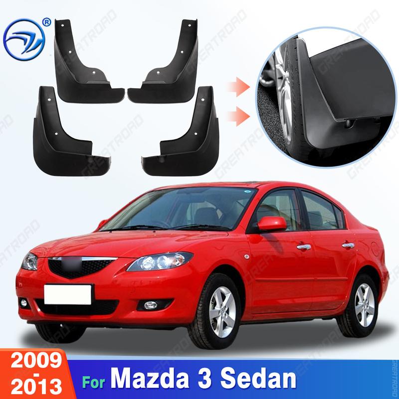 

4Pcs Durable ABS Mud Flaps For Mazda 3 Sedan 2009-2013 2010 2011 2012 Car Mud Flaps Fender Guards Easy tall Auto Accessories 2009-2013