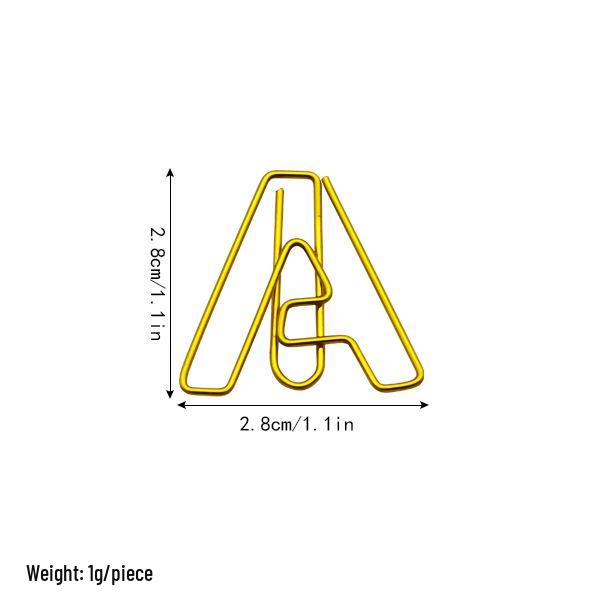 

Alphabet Letter Paper Clips for Students - 26 English Letters for Document Organization