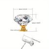 1/4/6/10 pieces crystal glass cabinet handles 30mm diamond drawer kitchen cabinet dresser cupboard wardrobe handles