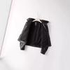 Leather Leather Jacket Women's Sheepskin Jacket Short Square Neck Loose Casual Motorcycle Leather Jacket