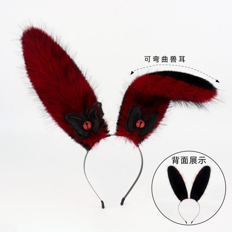 Handmade Plush Rabbit Ear Headband With Adjustable Design Easter Cosplay Unisex Accessory