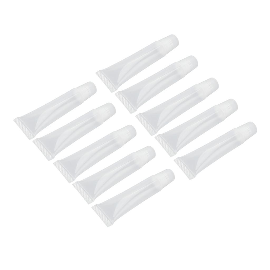 10 sztuk 15ML Pusta tubka na błyszczyk do ust Profesjonalny przenośny pojemnik na balsam do ust z PVC do kosmetyków DIY