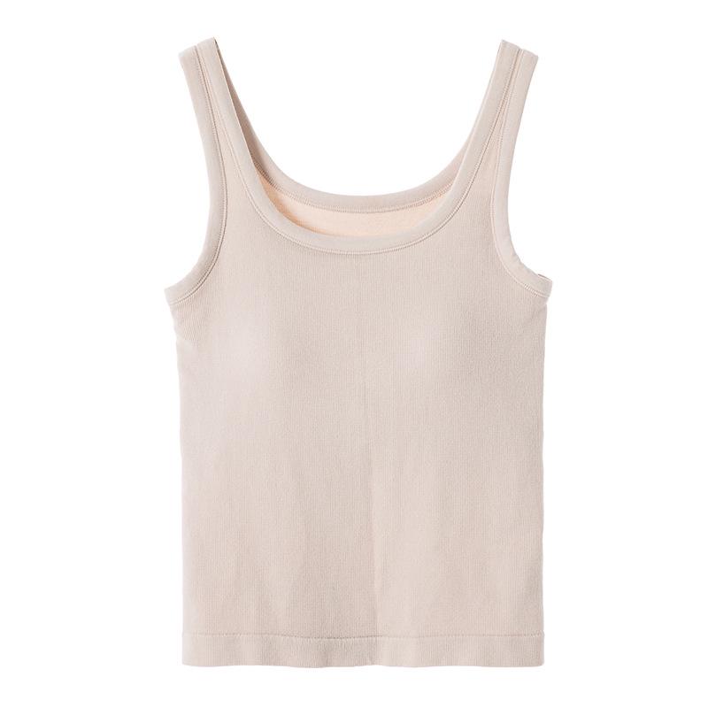 

Женская антибактериальная майка Baishiwang с внутренней накладкой на грудь — облегающая посадка, высокая эластичность One Size