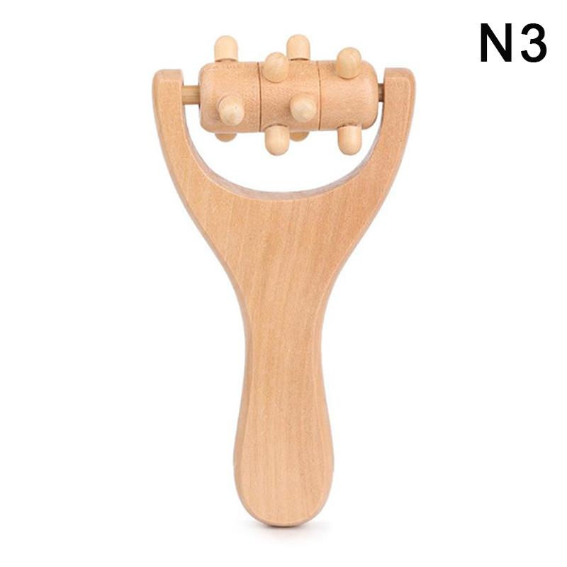 Wooden Roller Massager Therapy Body Massager Face Shoulder Neck Hand Push Rolling Massager Body Soothing Relaxing Massage Tools