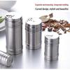 Non-Magnetic Stainless Steel Kitchen Shaker: Salt, Pepper, Cumin, BBQ Seasoning, Toothpick Holder