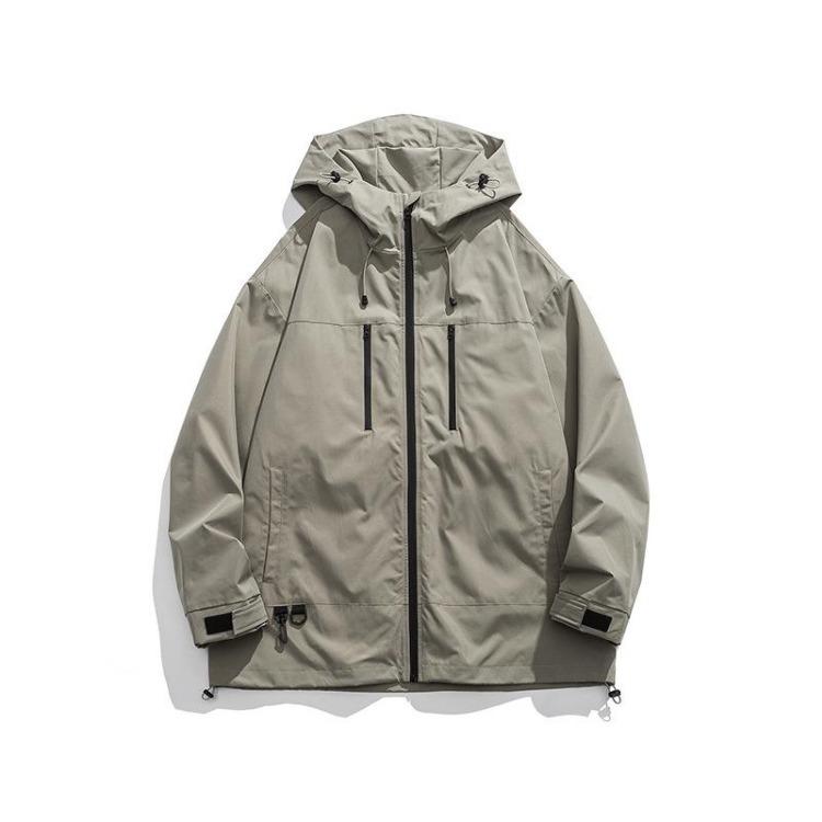 Mountain Outdoor Jacket for Men and Women Spring Autumn Couple Hooded Windproof Mountaineering Jacket S