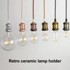 Inline Badge Ceiling Lamp Holder Aluminum E27 Lamp Holder Set Single Lamp Holder 1M Cord Vintage Style Lamp Holder For Mall