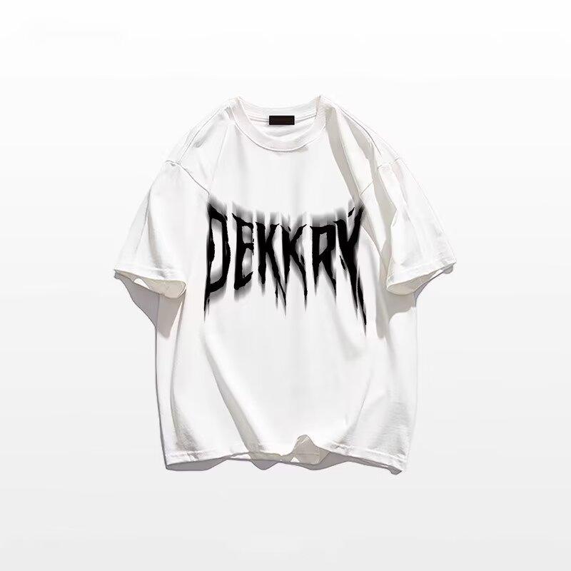 Short Sleeved T-Shirt Trendy Brand Loose Couple Oversized Unisex Style Half Sleeved 2024 T-Shirt Top