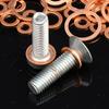 100 Stück Kupfer-Unterlegscheibe Dichtring Flachring Dichtung Sortiment-Kit M4 M5 M6 M8 M10 M12 M14 für Ölablassschrauben