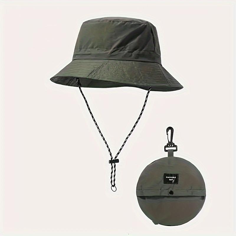 

2026 new Summer Sun Protection Waterproof Fisherman hat Bucket Camping Hiking Mountaineering Cap With Storage Bag Anti-UV Sun One Size армия зеленый