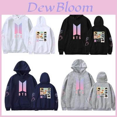 Sudadera BTS con Gráfico Bordado Forro Polar de Algodón Para Jóvenes Ropa Casual