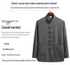 Men's Chinese Style Tang Suit Set – Long Sleeve for Elderly (Spring/Fall) & Short Sleeve for Middle-Aged Dads (Summer).