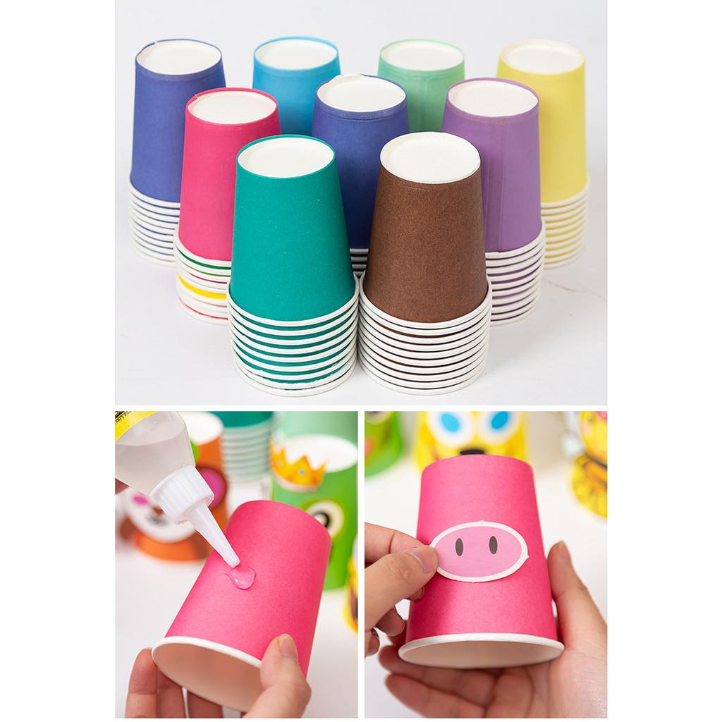 10pcs Eco Friendly Disposable Coffee Cups Paper Cups Compostable Single Wall Cups For Convenient Drink Service