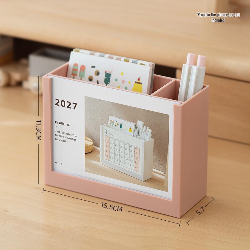 2026 Multi-functional Desk Calendar with Pen Holder and Storage Box
