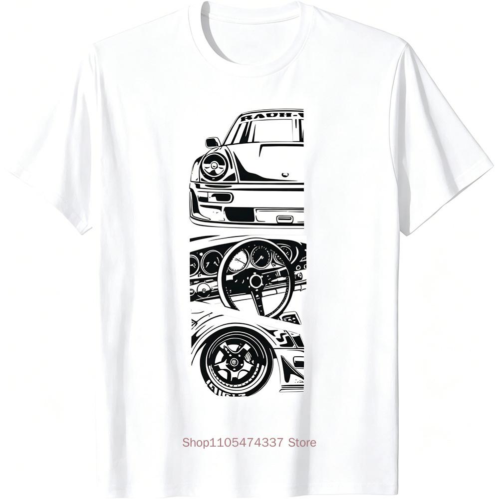 Unisexs Clothing Jdm Japanese Automotive Retro Race Oversized Tshirt Tuning Car Fitness T Shirt Oneck Casual Cotton Tshirt