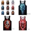 Premium Quality Graphic 3d Print Skull Mens Gym Muscle Vest Shirt Sport Fitness Tank Tops