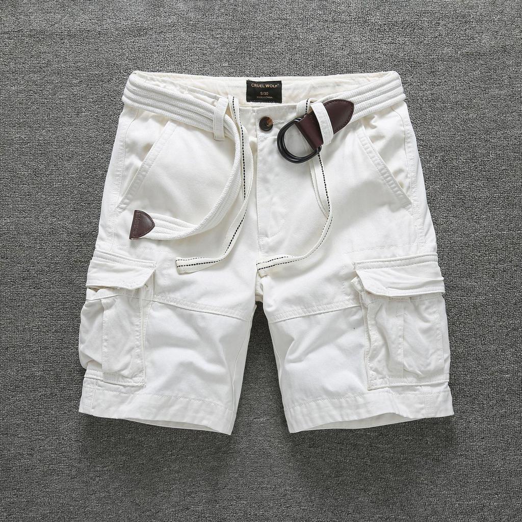 Nouveaux Shorts Cargo Camouflage en Coton pour Homme – Pantalons Tendance Décontractés d'Été à Jambe Droite