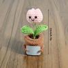 Crochet Flowers Sunflower Artificial Crochet Potted Desk Accessorie Office Accessorie Wedding Decor Teacher's Day Gift Girasol