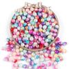 ABS Pearl Rose Flower Beads 8mm Floral Charms for DIY Jewelry Craft 100 Pcs/Bag
