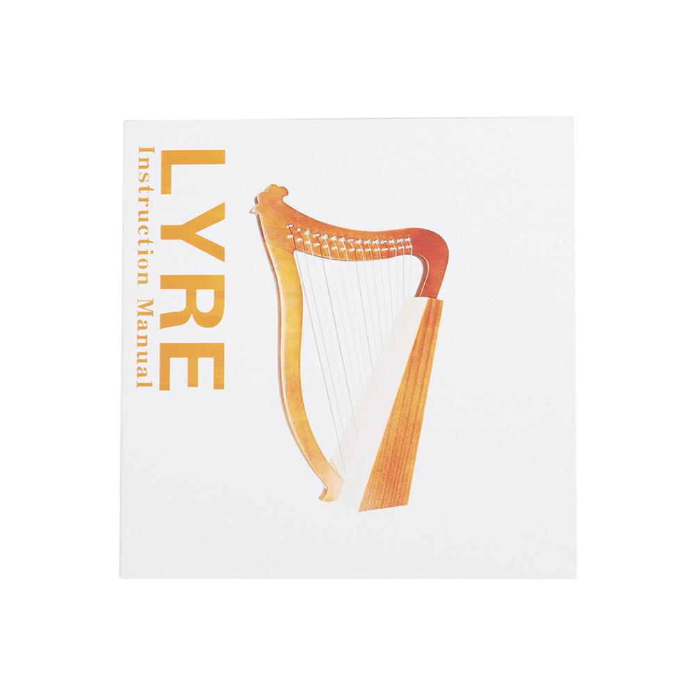15-string Lyre Harp Solid Wood Portable Adjustable Classical Small Harp Beginners Musical Instrument Gifts
