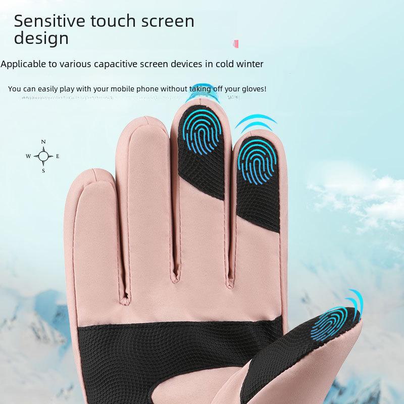 Winter Ski Gloves for Men & Women: Thickened, Windproof, Waterproof, Touchscreen-Compatible