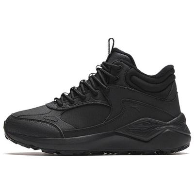 Cushioning Wear-Resistant Mid-Top Casual Shoes Women's Black Sneakers 122348986-1