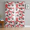 Panda Forest Funny Tulle Window Curtain for Livingroom Printed Sheer Curtain Home Decor Window Panels Chiffon Drapes