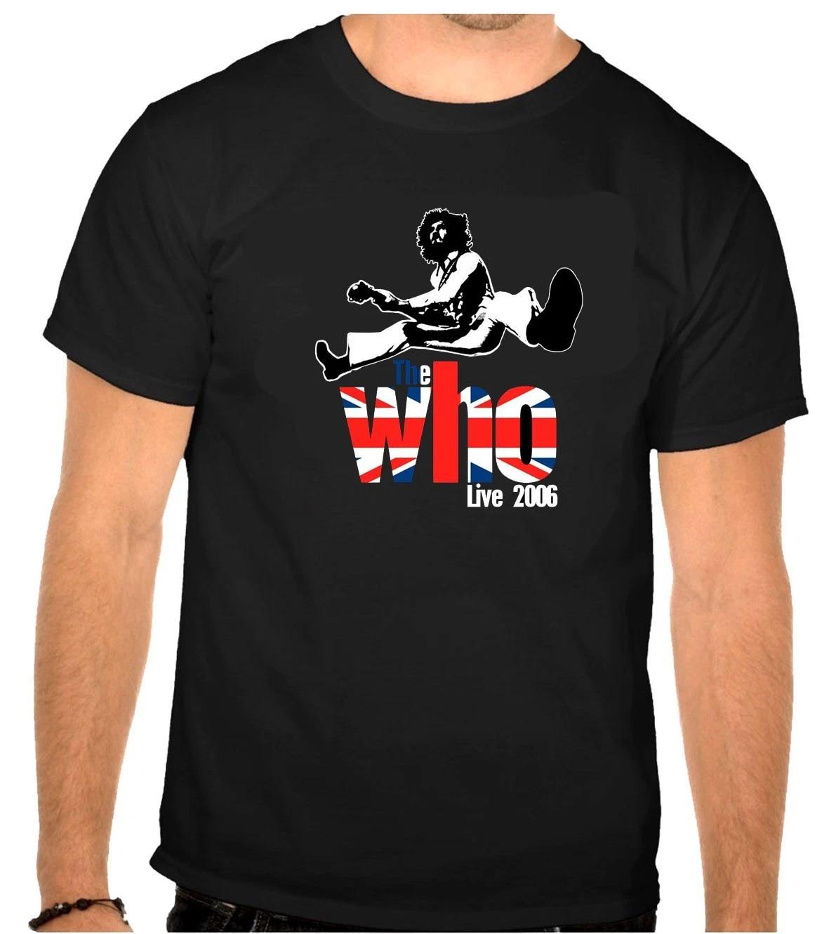 

Черная футболка с логотипом рок-группы The Who -1226- XL