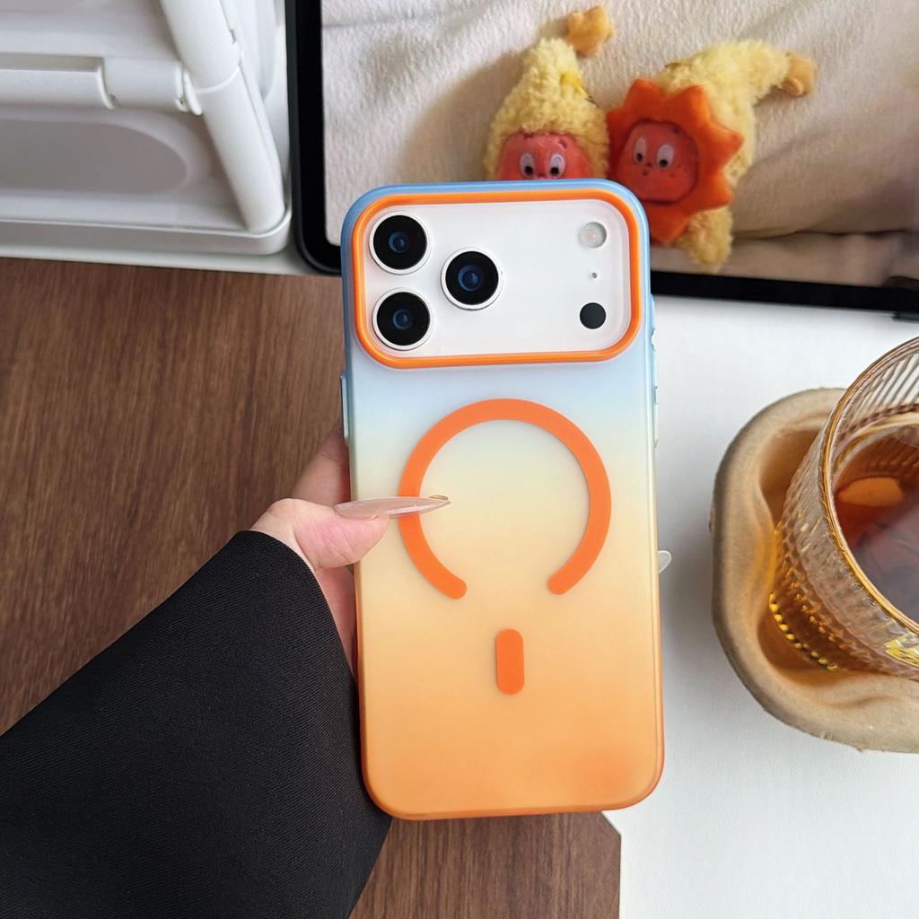 Applicable to Apple 18Promax mobile phone case, colorful magnetic dopamine iPhone17PM matte skin protective case