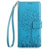 For Samsung Galaxy A15 4G/A15 5G Magnetic Case Imprinted Deer Tree Pattern Cover with Hand Strap