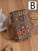 Bohemian Wood Grain Multifunctional Clutch with Multi-Card Slots - Artistic Ladies' PU Wallet and Small Bag