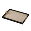 Handmade Leather Wooden Tray Light Luxury Jewelry Storage Desktop Ornament Model Room Home Ornament
