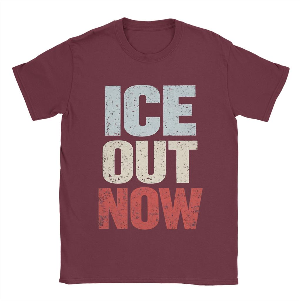 IceOut TShirt Summer Harajuku T Shirts Adult Pure Cotton O Neck Oversize Top Tees Short Sleeve Y2K Funny Tops