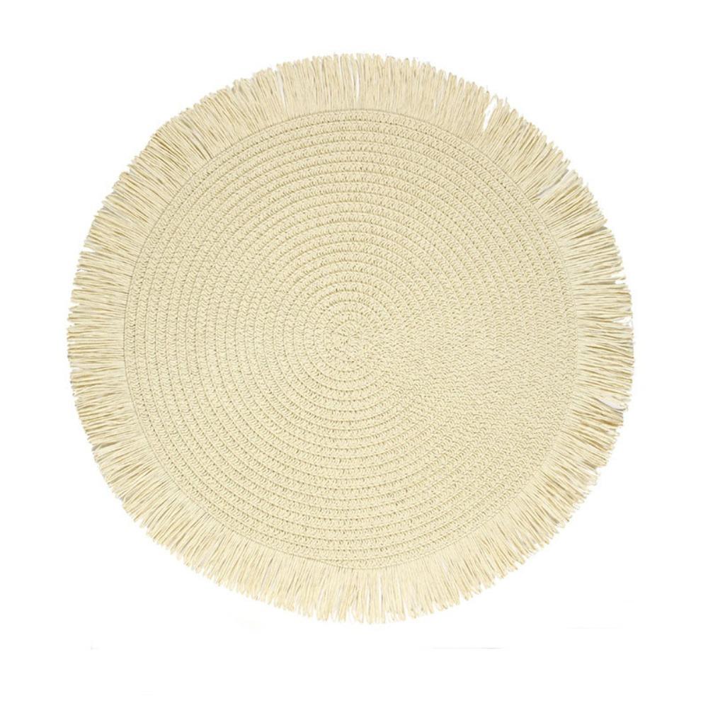 Håndvevde papirbrikker med frynser Japansk stil Tekoppunderlag Spisebordsdekorasjoner