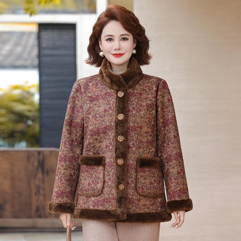 Winter Velvet Cotton-padded Coat Large Size Women's New Coat Cotton-padded Jacket Warm Cotton-padded Jacket Thickened Outer Wear