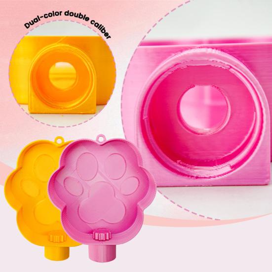 Travel Dog Water Bowl Plastic Pet Paw Design Drinking Bowl