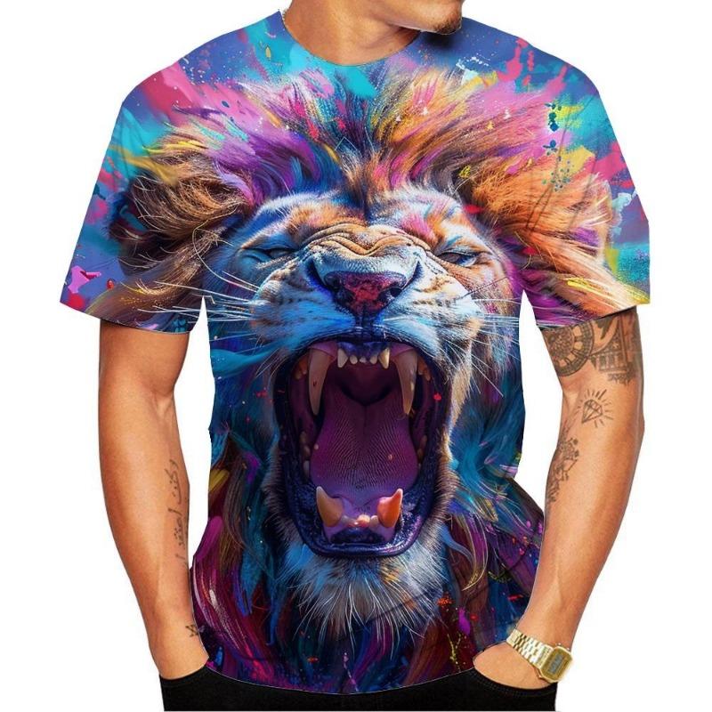 Cool Dragon Pattern T Shirts For Men Ancient Animal 3D Printed T-Shirt Summer Casual Fashion O-Neck Tops Short Sleeve Tees
