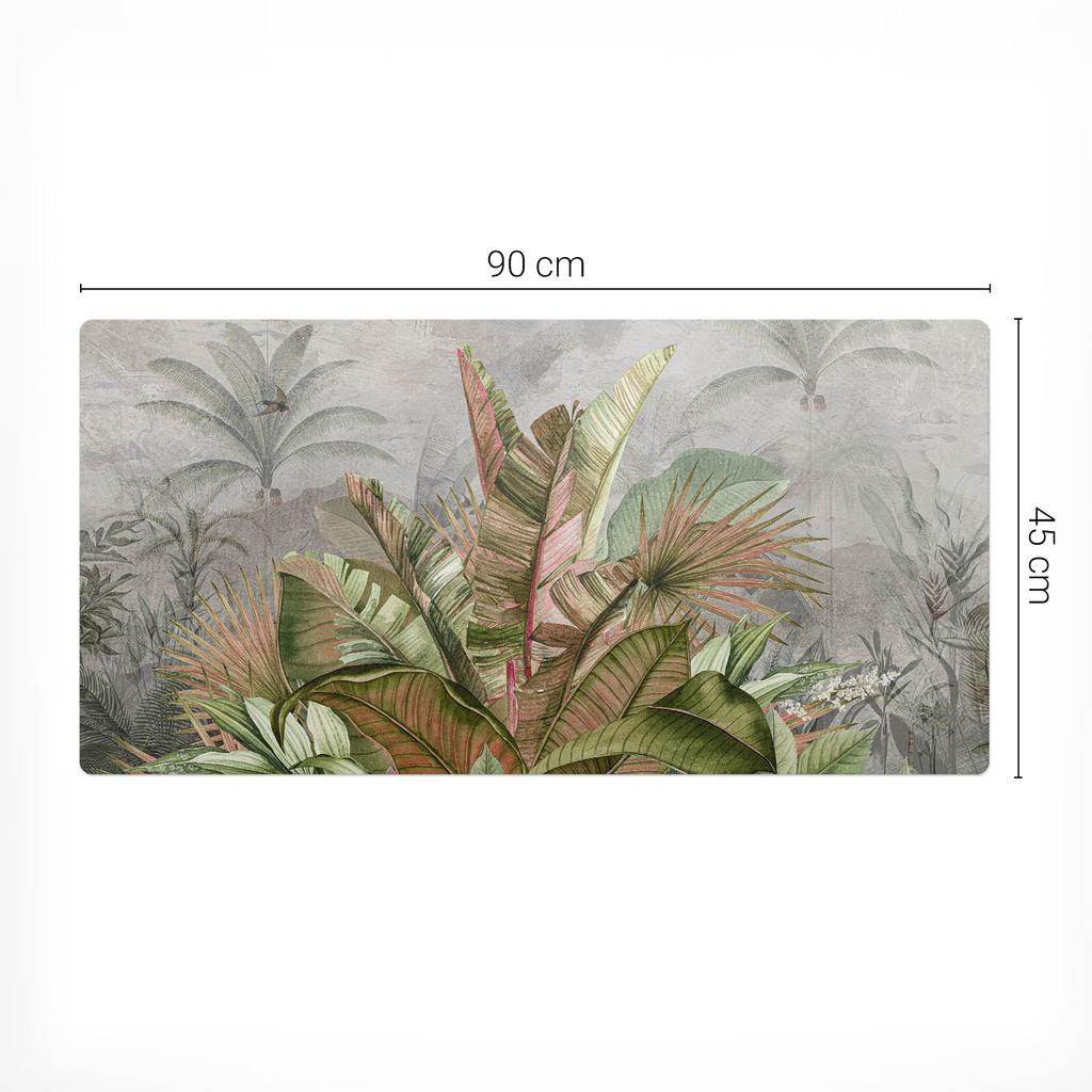 Tropical Jungle Anti-Slip Mouse and Keyboard Mat 90x45 Cm